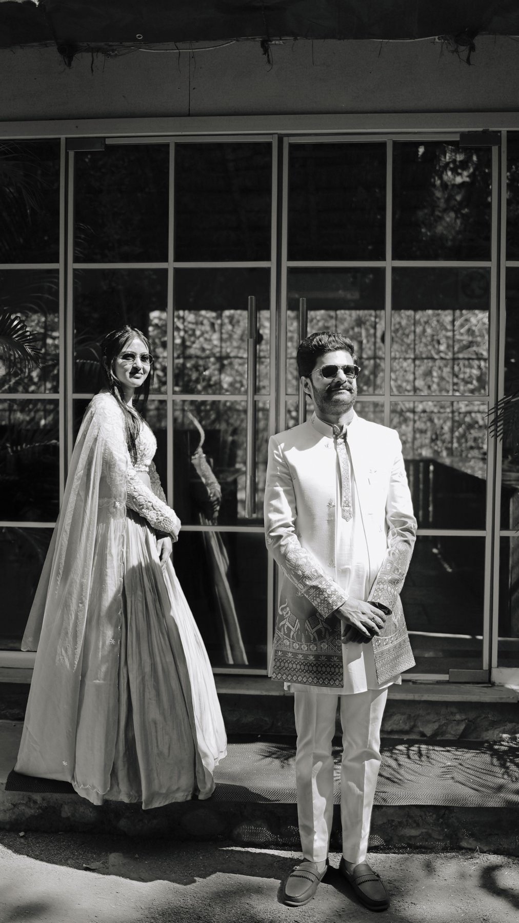 Monochrome couple portrait reel